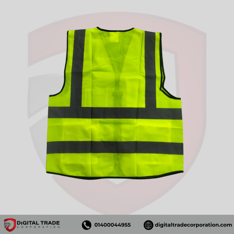 High Visibility Safety Vest  Lemon Color  4 Pockets - Image 3