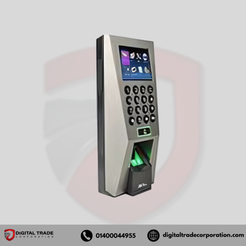 F18 Biometric Fingerprint Access Control Device The F18 is a modern biometric fingerprint reader designed for access control applications. It supports multiple identification methods, including fingerprint, RFID card, and PIN code. Users can choose to operate the device using a single method or a combination of multiple methods for enhanced security and flexibility. In Nepal, Access Control systems offer full-feature support for the F18 device. It is commonly used for both access control and attendance tracking, delivering excellent performance through advanced algorithms that ensure high reliability, accuracy, and fast fingerprint matching. Key Features: Fast fingerprint recognition: Uses one of the industry's fastest and most accurate fingerprint matching algorithms. High-performance sensor: Equipped with a high-quality ZKTeco infrared fingerprint sensor that performs well even in difficult conditions. User-friendly interface: Features a TFT color display that shows fingerprint images in real time to guide users for correct finger placement, improving recognition rates. Flexible integration: Can function as a standalone device or integrate with third-party access control panels using the standard Wiegand interface. Network compatibility: Supports both TCP/IP and RS485 communication protocols, making it suitable for various network setups. Whether for office buildings, industrial facilities, or secured zones, the F18 offers a smart, secure, and reliable solution for biometric access control and attendance management.