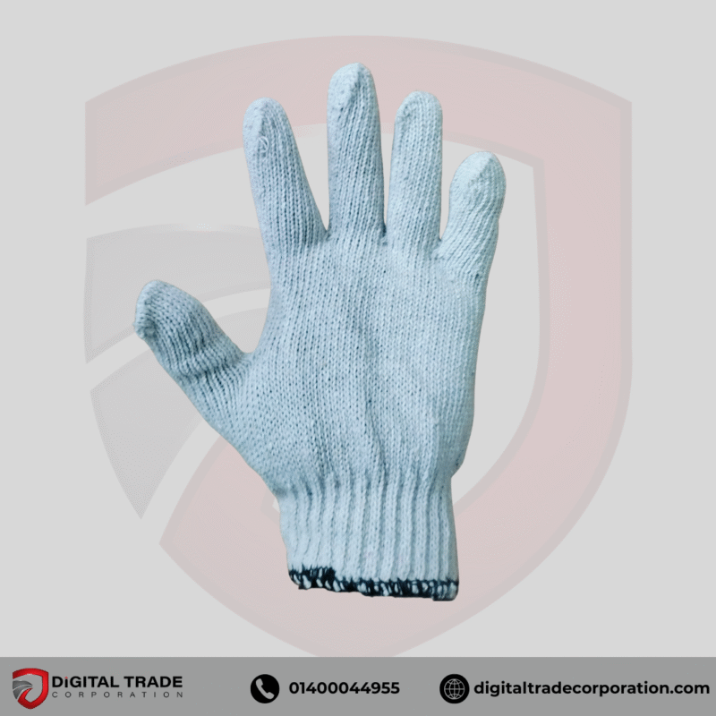 Cotton Knitted Hand Glove  Light Grey (Free Size)