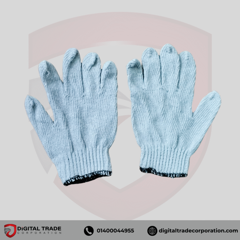 Cotton Knitted Hand Glove  Light Grey (Free Size) - Image 2