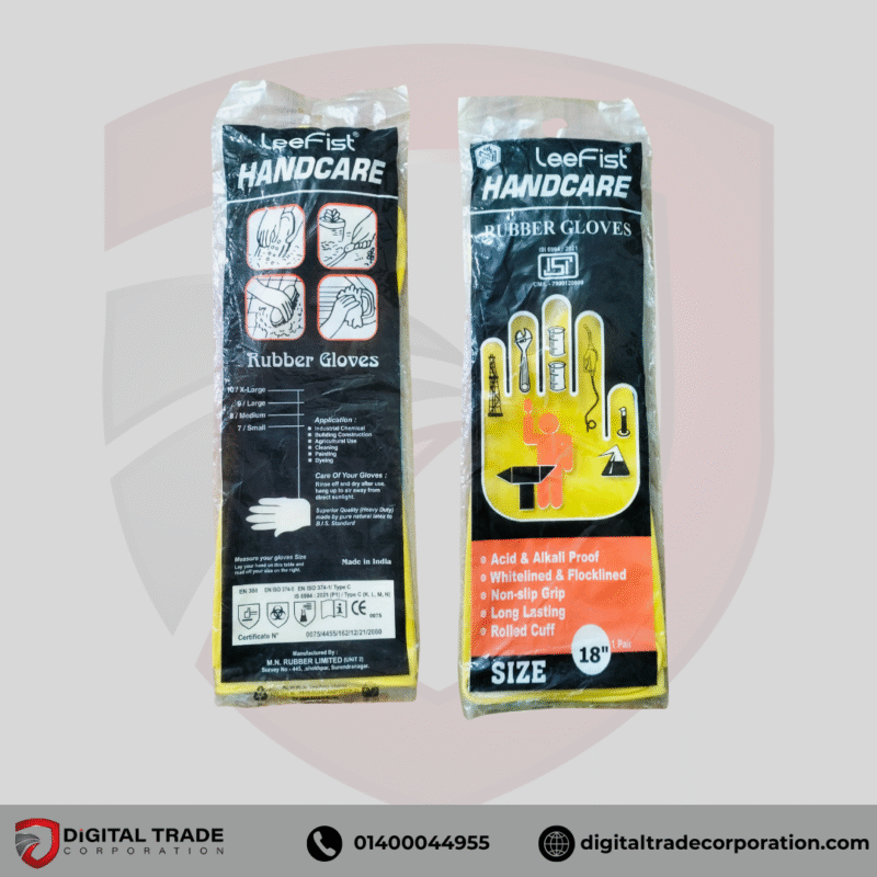 Leefist HandCare 18 Inch Rubber Gloves | Heavy Duty & Chemical Resistant - Image 3