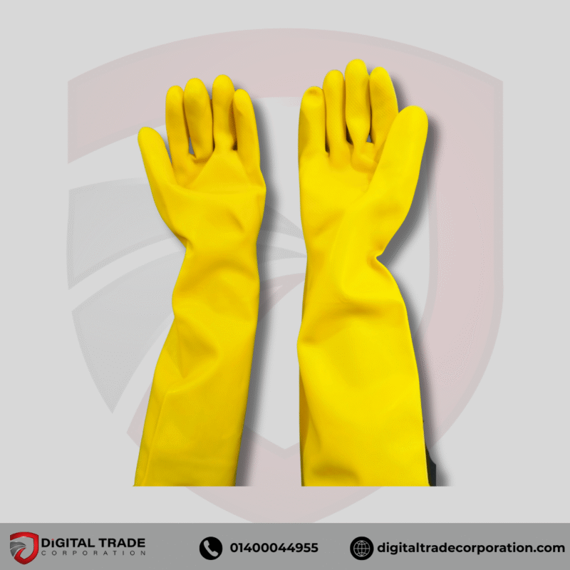 Leefist HandCare 18 Inch Rubber Gloves | Heavy Duty & Chemical Resistant
